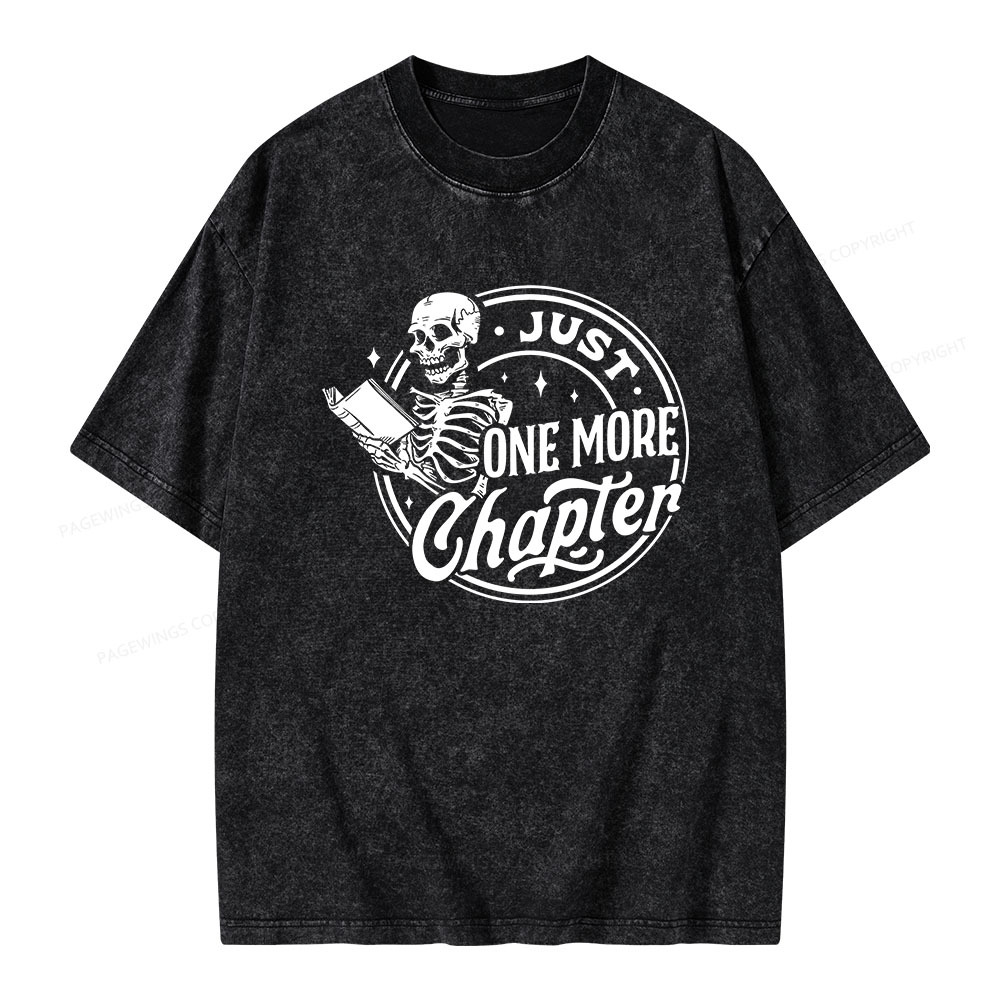 Pagewings Just One More Chapter Unisex Washed T-shirt