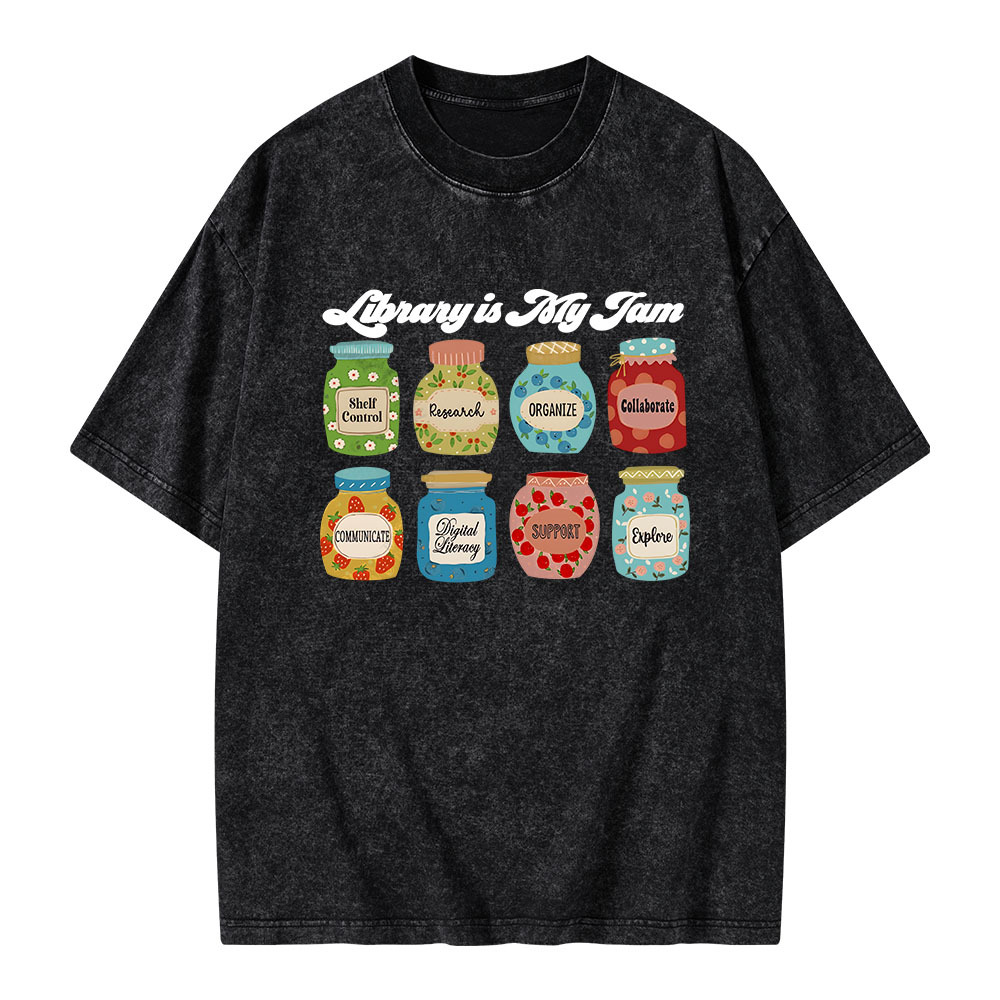 Pagewings Library is My Jam Unisex Washed T-shirt