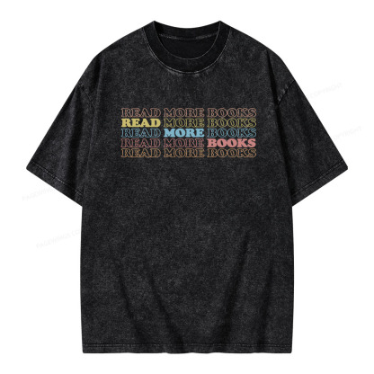 Pagewings Read More Books Unisex Washed T-shirt