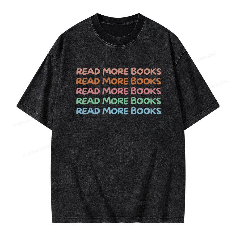 Pagewings Read More Books Unisex Washed T-shirt