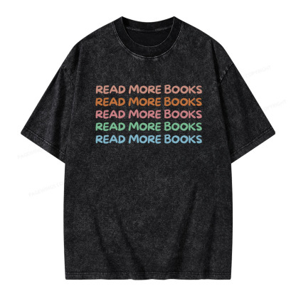 Pagewings Read More Books Unisex Washed T-shirt