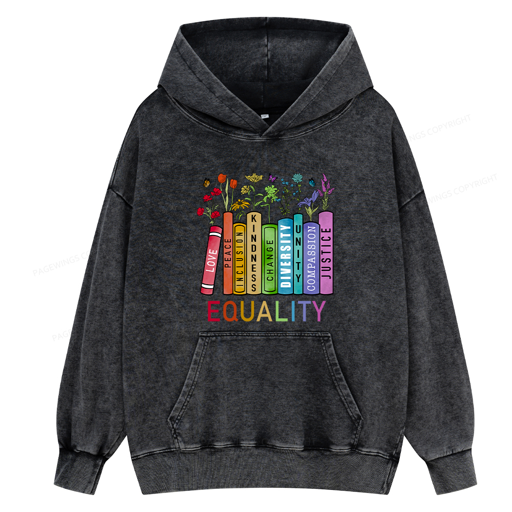 Pagewing Equal Rights Shirt Unisex Washed Hoodie
