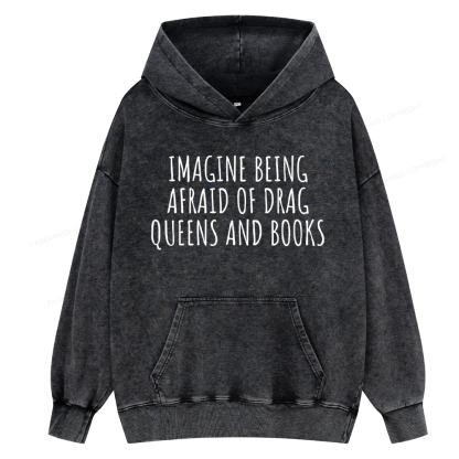 Pagewing Funny Liberal Shirt Unisex Washed Hoodie