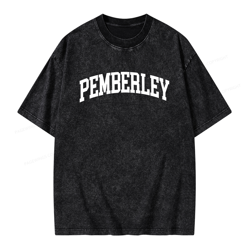 Pagewings Pride and Prejudice Pemberley Bookworm Unisex Washed T-shirt
