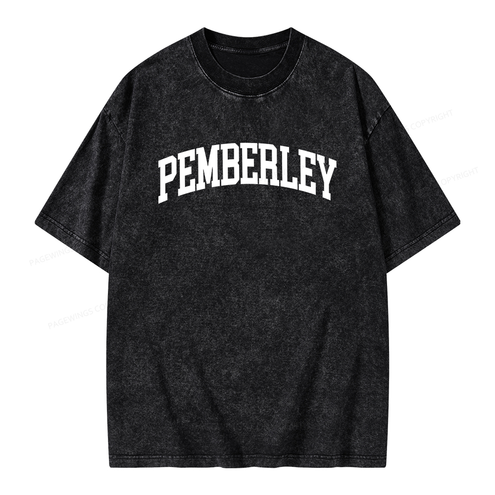 Pagewings Pride and Prejudice Pemberley Bookworm Unisex Washed T-shirt