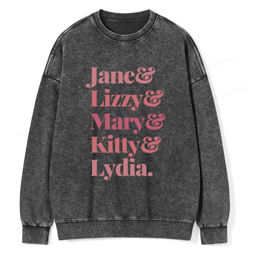 Pagewings Pride and Prejudice Unisex Washed Sweatshirt