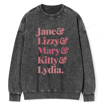 Pagewings Pride and Prejudice Unisex Washed Sweatshirt