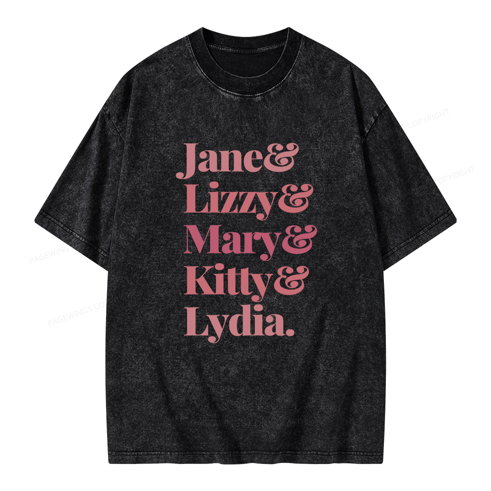 Pagewings Pride and Prejudice Unisex Washed T-shirt
