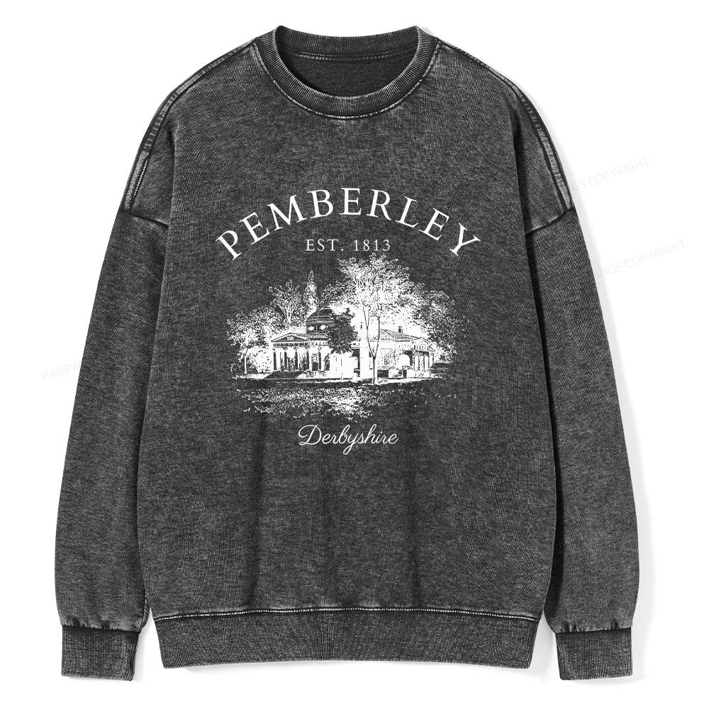 Pagewings Pride and Prejudice Unisex Washed Sweatshirt