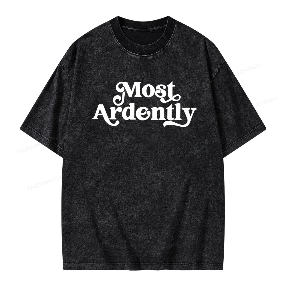 Pagewings Most Ardently Unisex Washed T-shirt