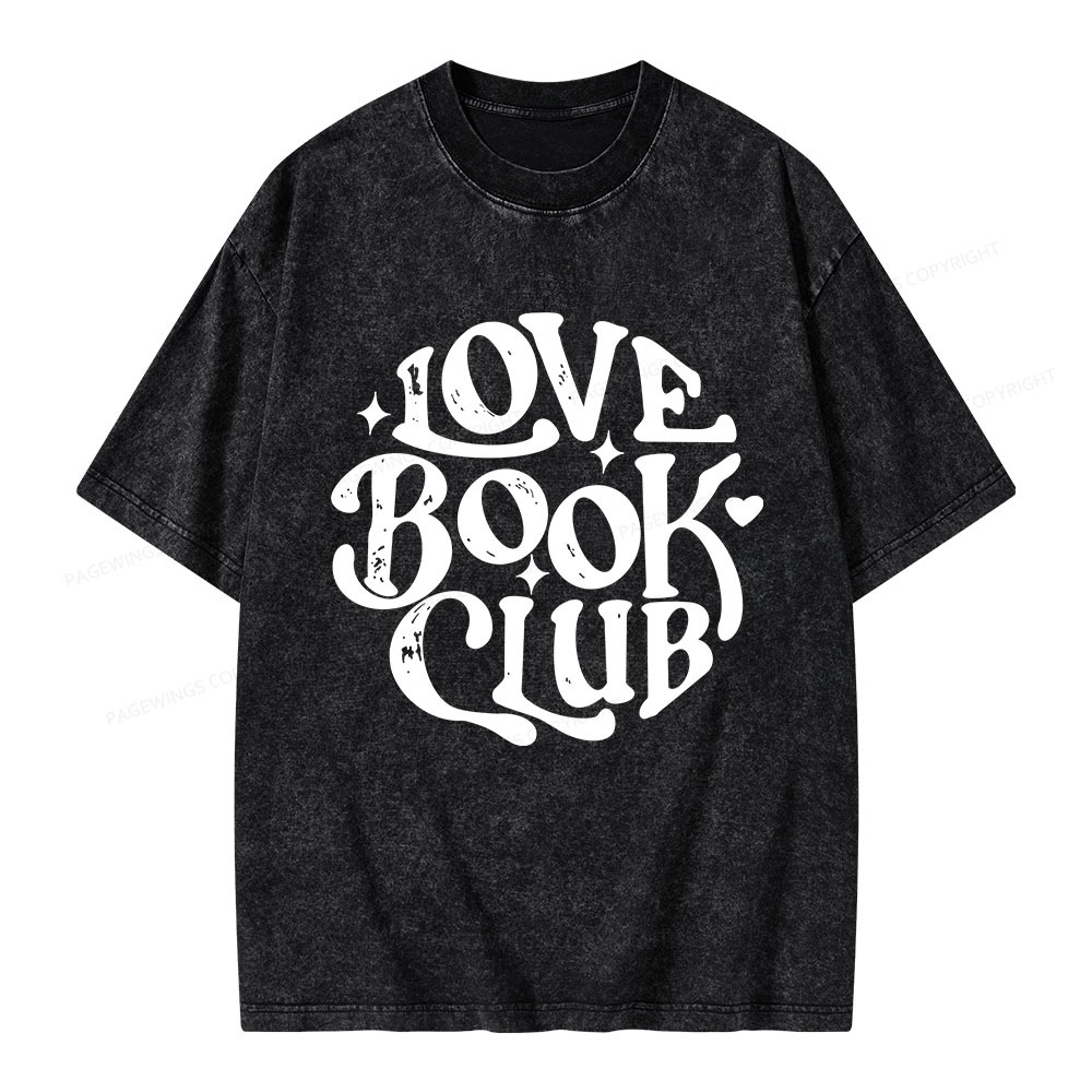 Pagewings Love Book Club Unisex Washed T-shirt