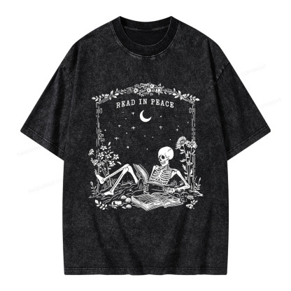Pagewings Read in Peace Unisex Washed T-shirt