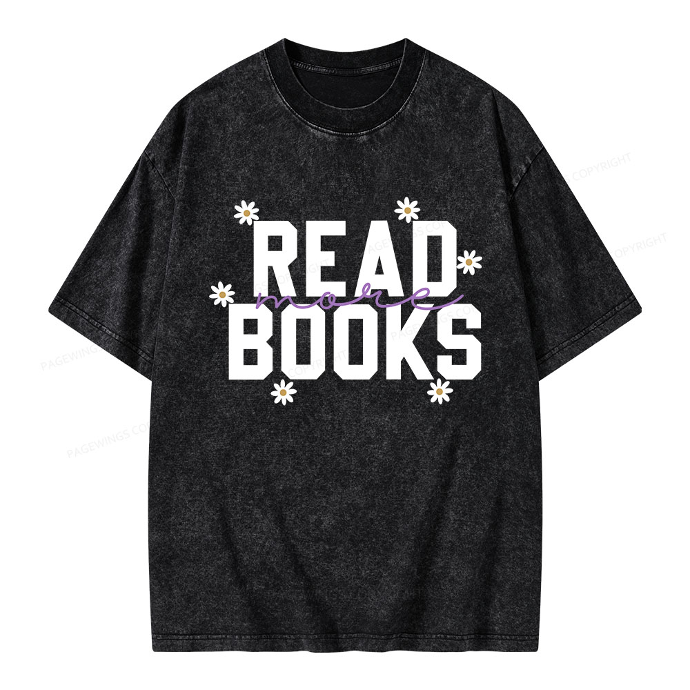 Pagewings Read More Books  Unisex Washed T-shirt