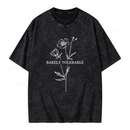 Pagewings Barely Tolerable Unisex Washed T-shirt