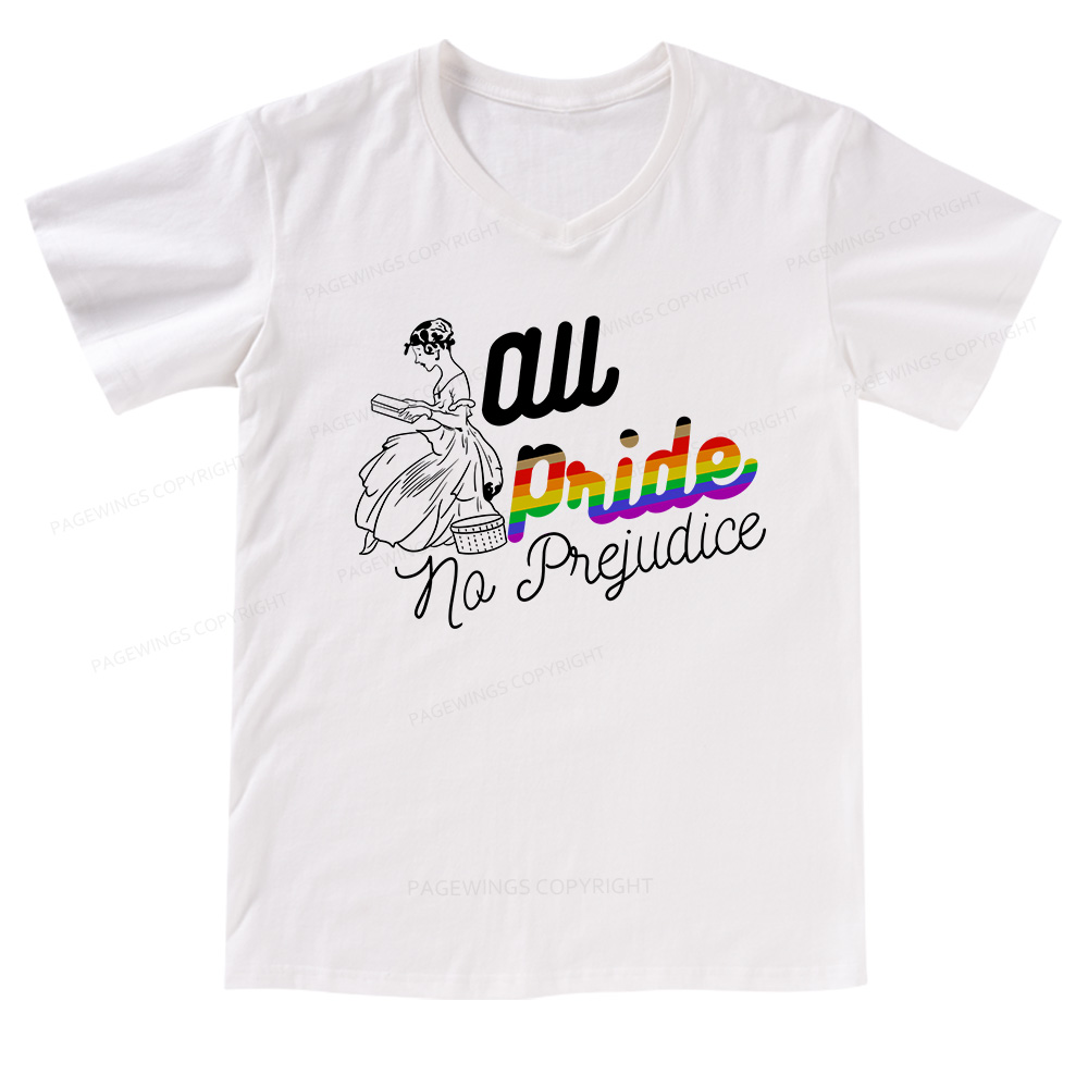 Pagewings All Pride No Prejudice V-neck T-shirt