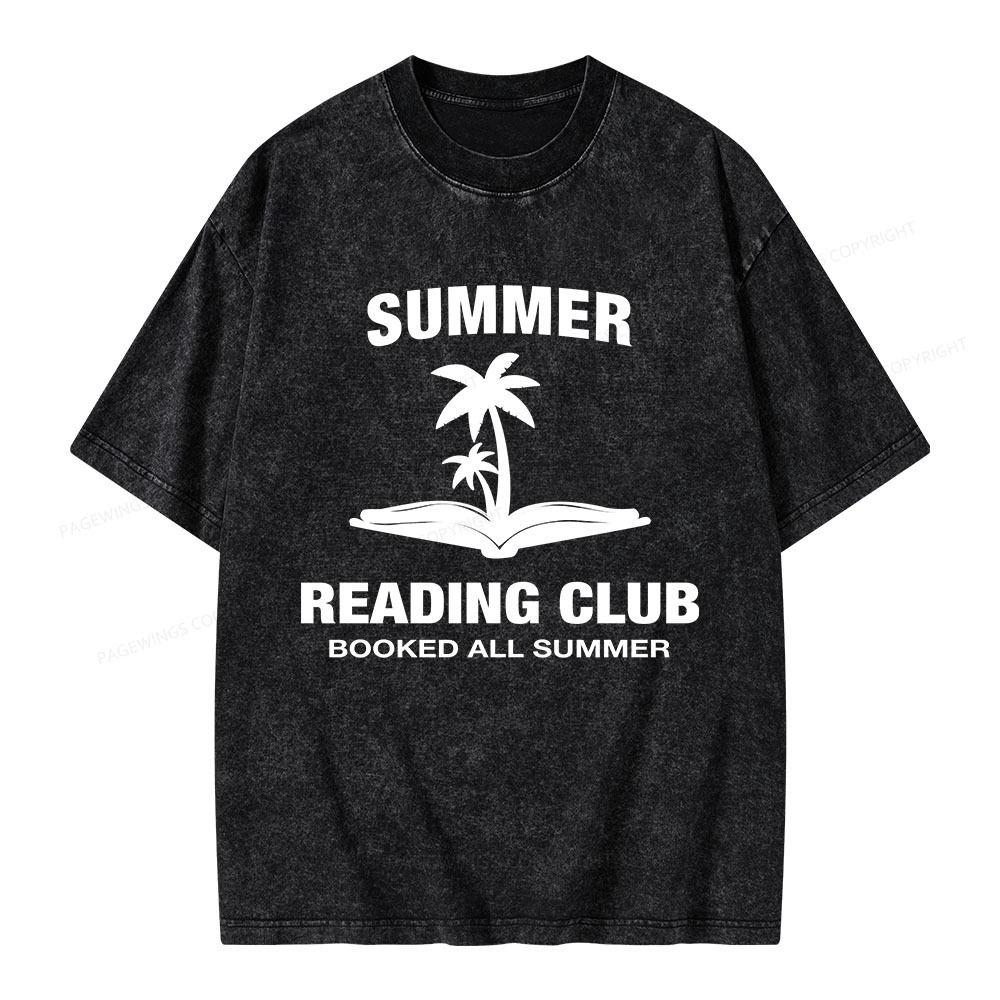 Pagewings Summer Reading Club Unisex Washed T-shirt