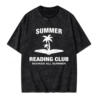 Pagewings Summer Reading Club Unisex Washed T-shirt