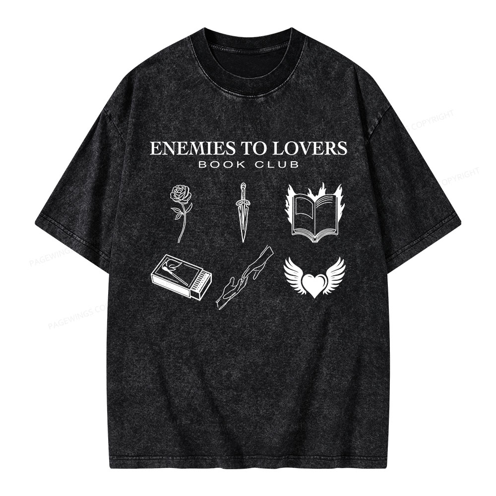 Pagewings Enemies To Lovers Unisex Washed T-shirt