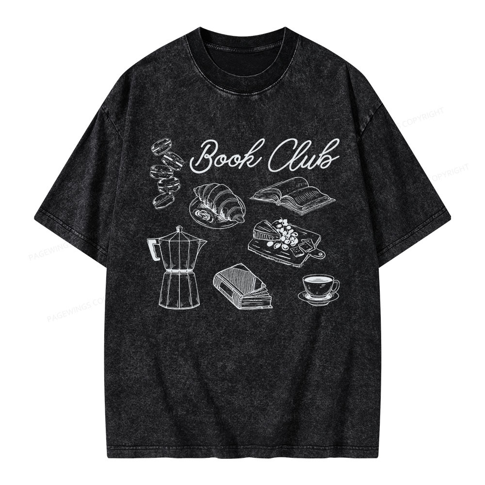Pagewings Book Club Unisex Washed T-shirt