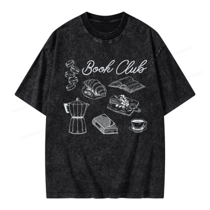 Pagewings Book Club Unisex Washed T-shirt