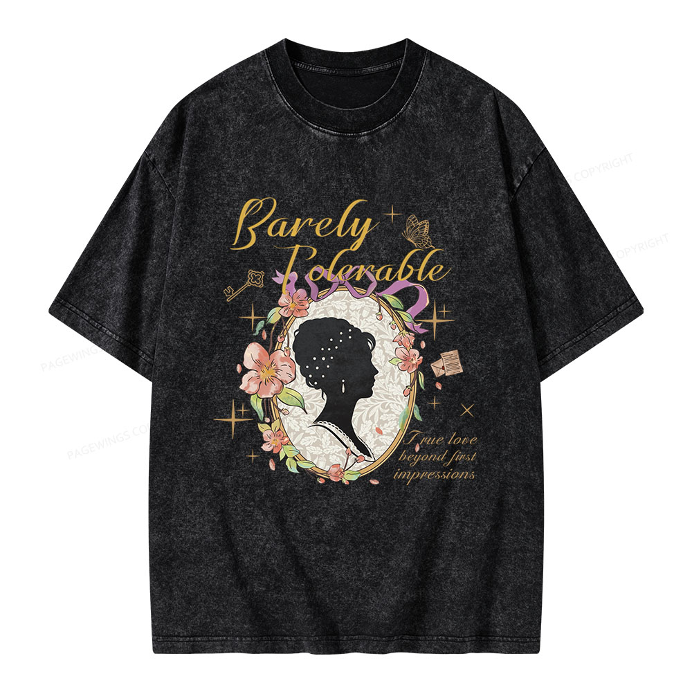 Pagewings True Love Beyond First Impressions Unisex Washed T-shirt