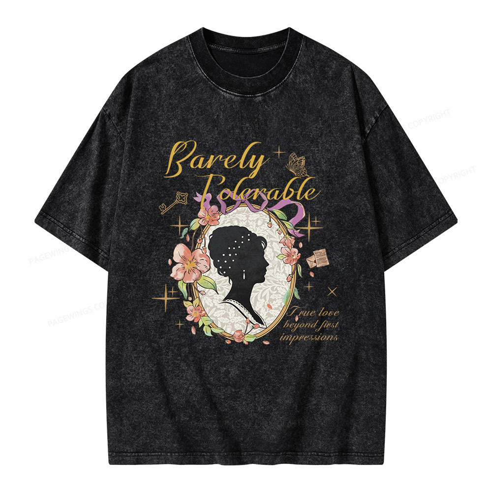 Pagewings True Love Beyond First Impressions Unisex Washed T-shirt
