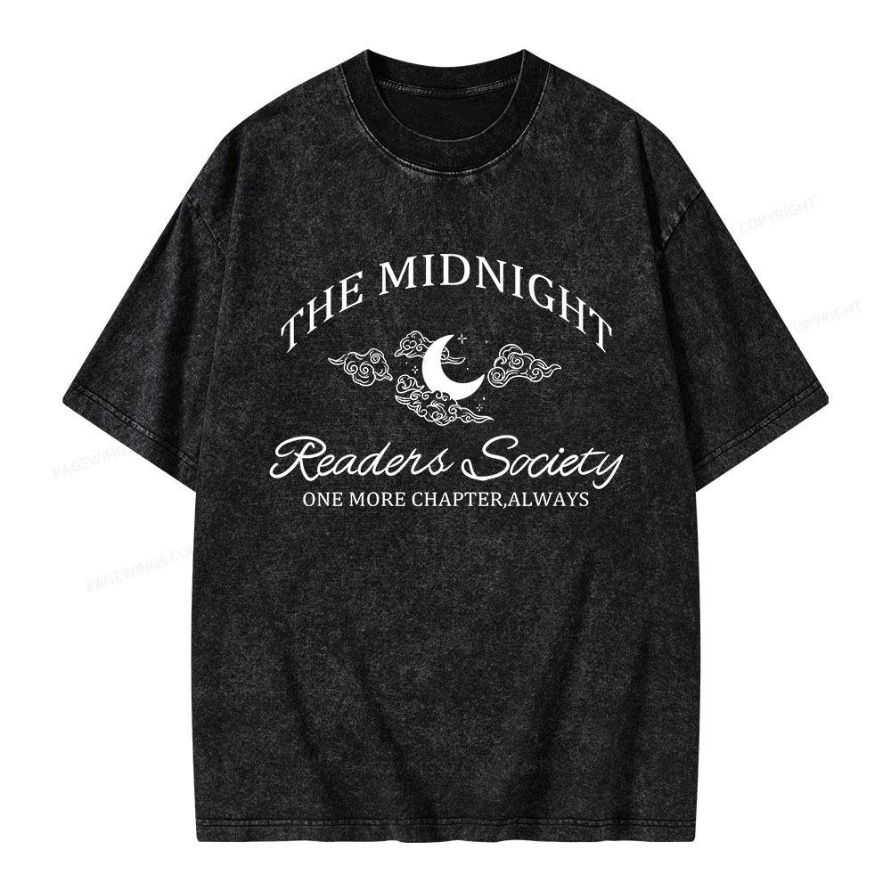Pagewings The Midnight Readers Society Unisex Washed T-shirt