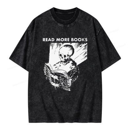 Pagewings Read More Books Unisex Washed T-shirt