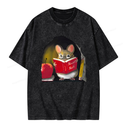 Pagewings Mouse Math Unisex Washed T-shirt