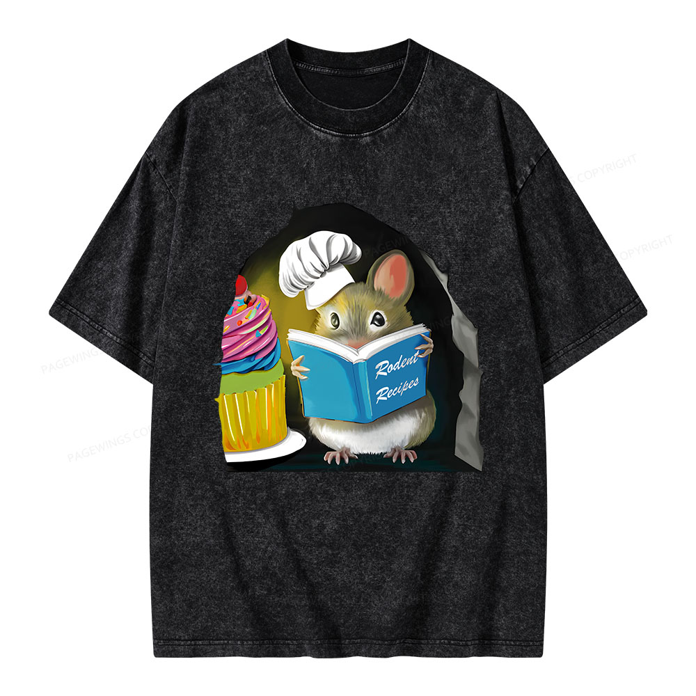 Pagewings Rodent Recipes Unisex Washed T-shirt