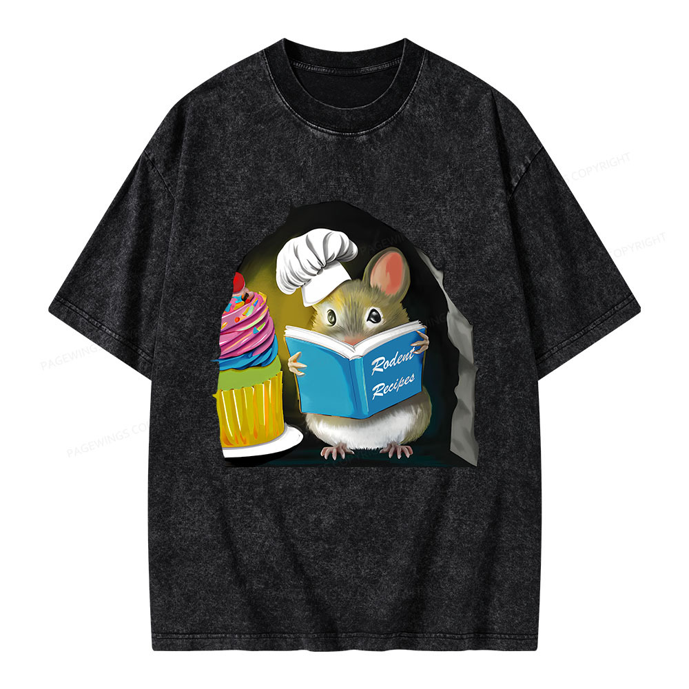 Pagewings Rodent Recipes Unisex Washed T-shirt