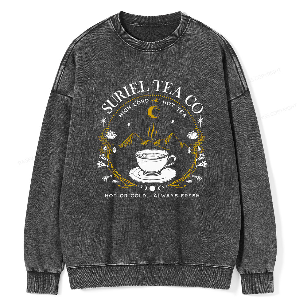 Pagewings Suriel Tea Co Unisex Washed Sweatshirt