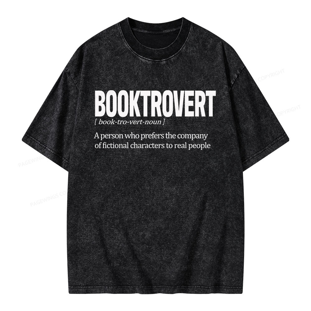 Pagewings Booktrovert Unisex Washed T-shirt