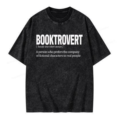Pagewings Booktrovert Unisex Washed T-shirt