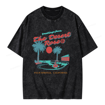 Pagewings The Desert Rose Unisex Washed T-shirt