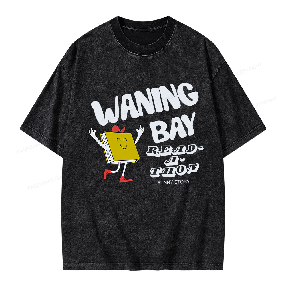 Pagewings Waning Bay Read-A-Thon Funny Story Unisex Washed T-shirt