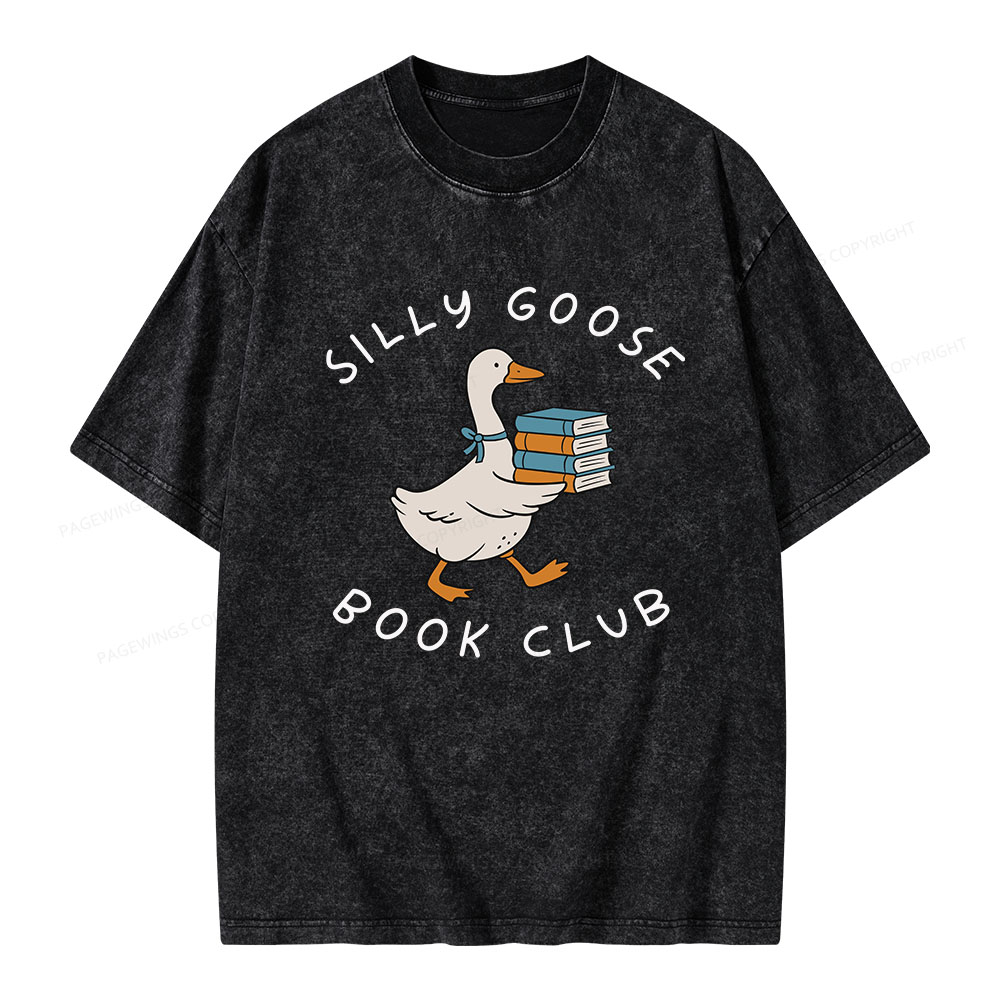 Pagewings Silly Goose Book Club Unisex Washed T-shirt