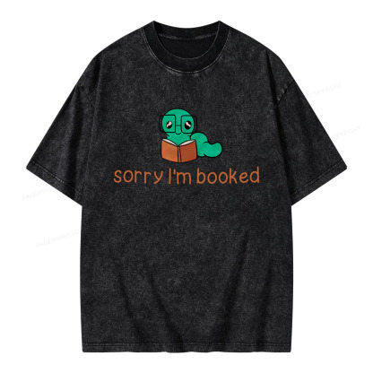 Pagewings Sorry i'm booked Unisex Washed T-shirt