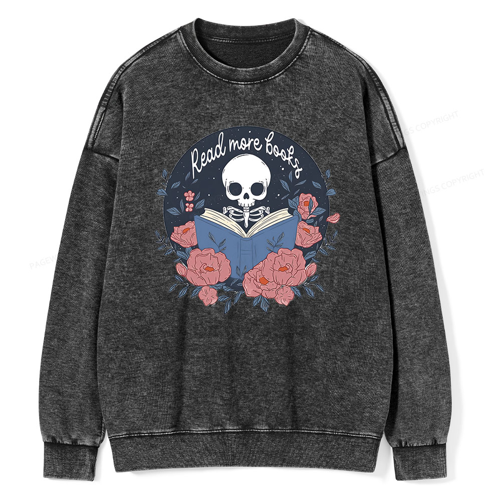 Pagewings read  more  books Unisex Washed Sweatshirt