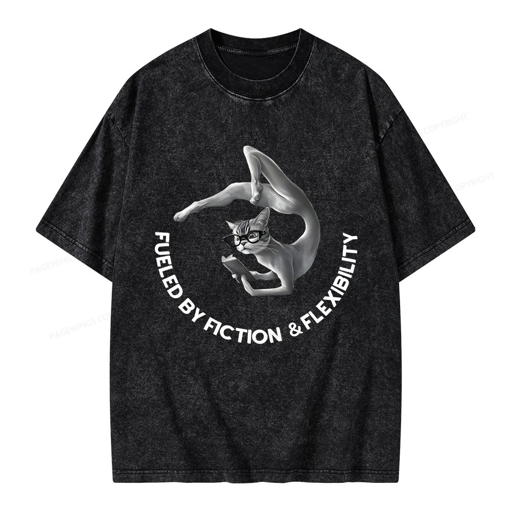 Pagewings Fueled By Fiction Flexibility Unisex Washed T-shirt