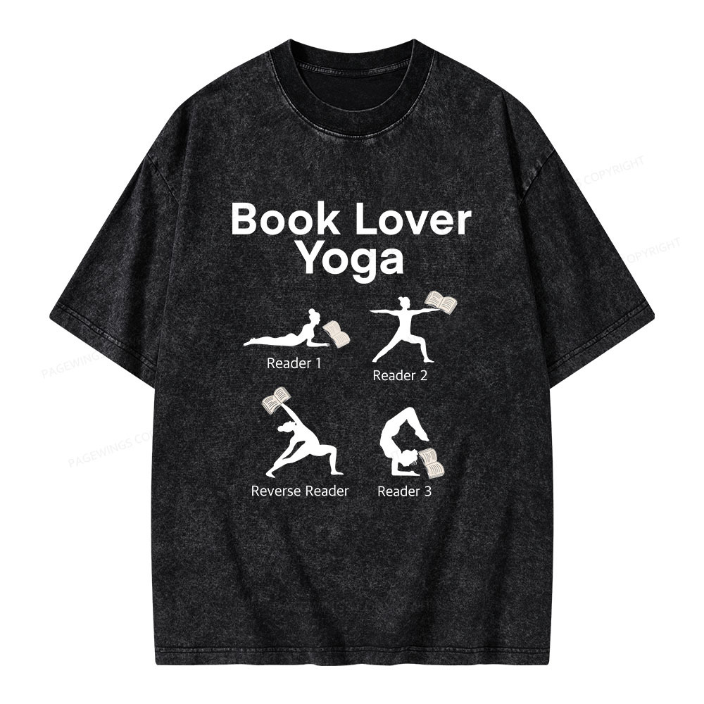 Pagewings Book Lover YogaUnisex Washed T-shirt