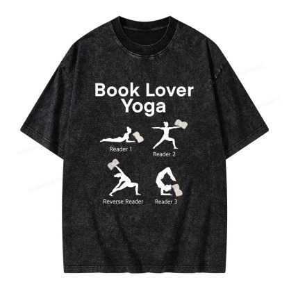 Pagewings Book Lover YogaUnisex Washed T-shirt