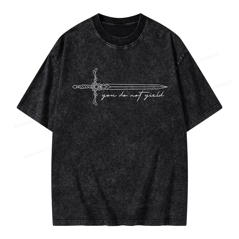 Pagewings You Do Not Yield Unisex Washed T-shirt
