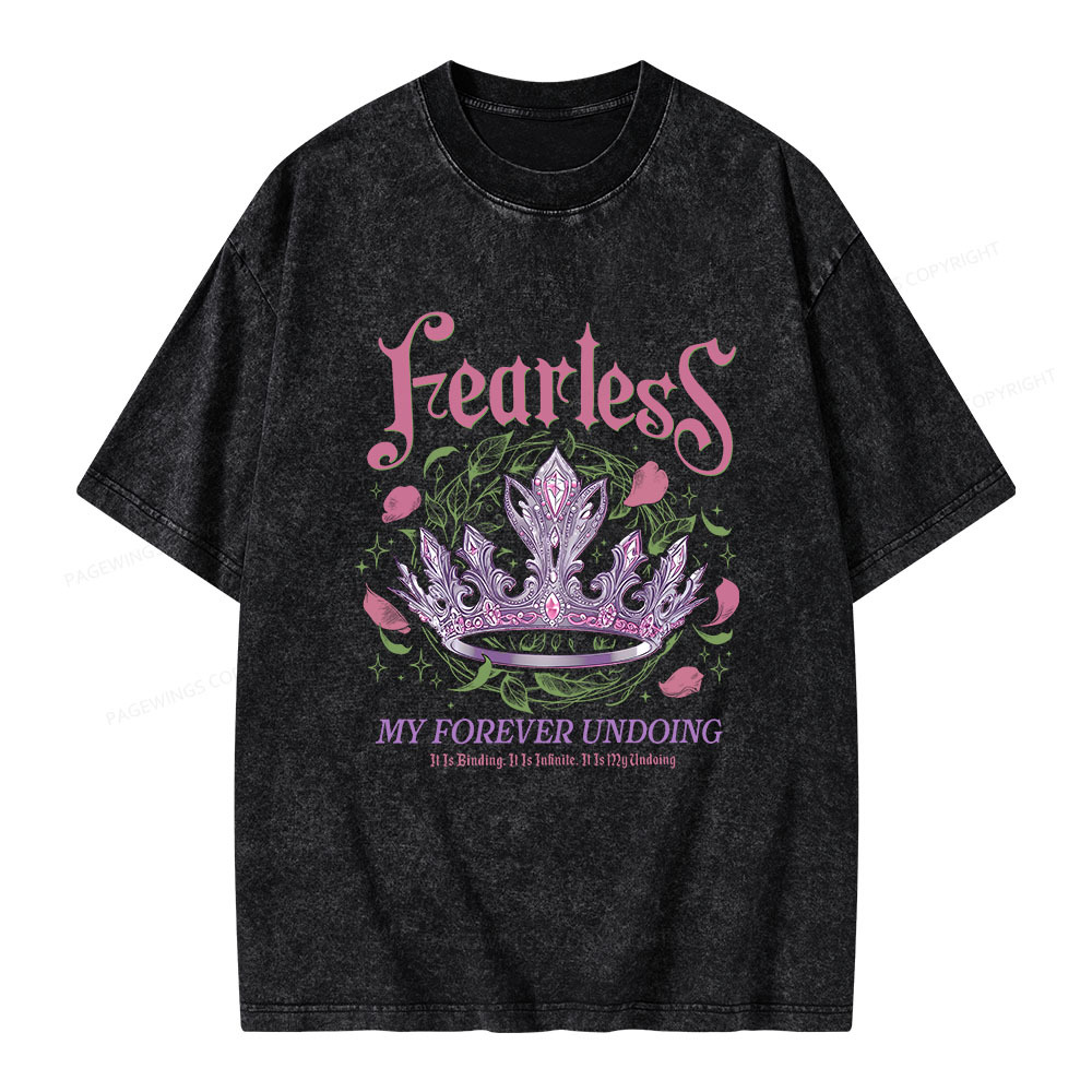 Pagewings Fearless Bookish Unisex Washed T-shirt