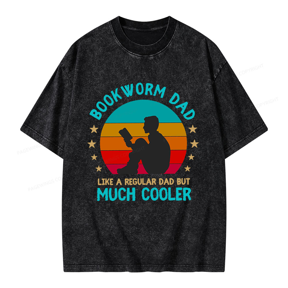 Pagewings Bookworm Dad Unisex Washed T-shirt
