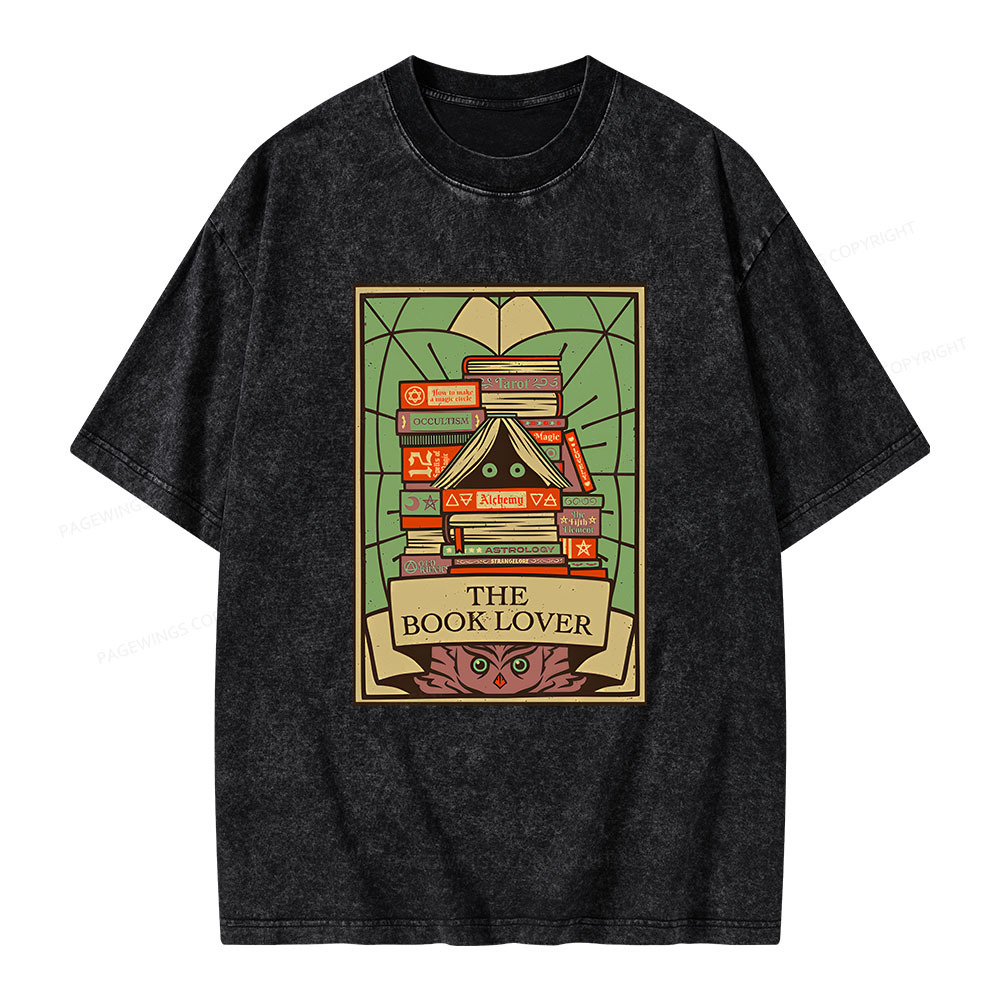 Pagewings The Book Lover Unisex Washed T-shirt