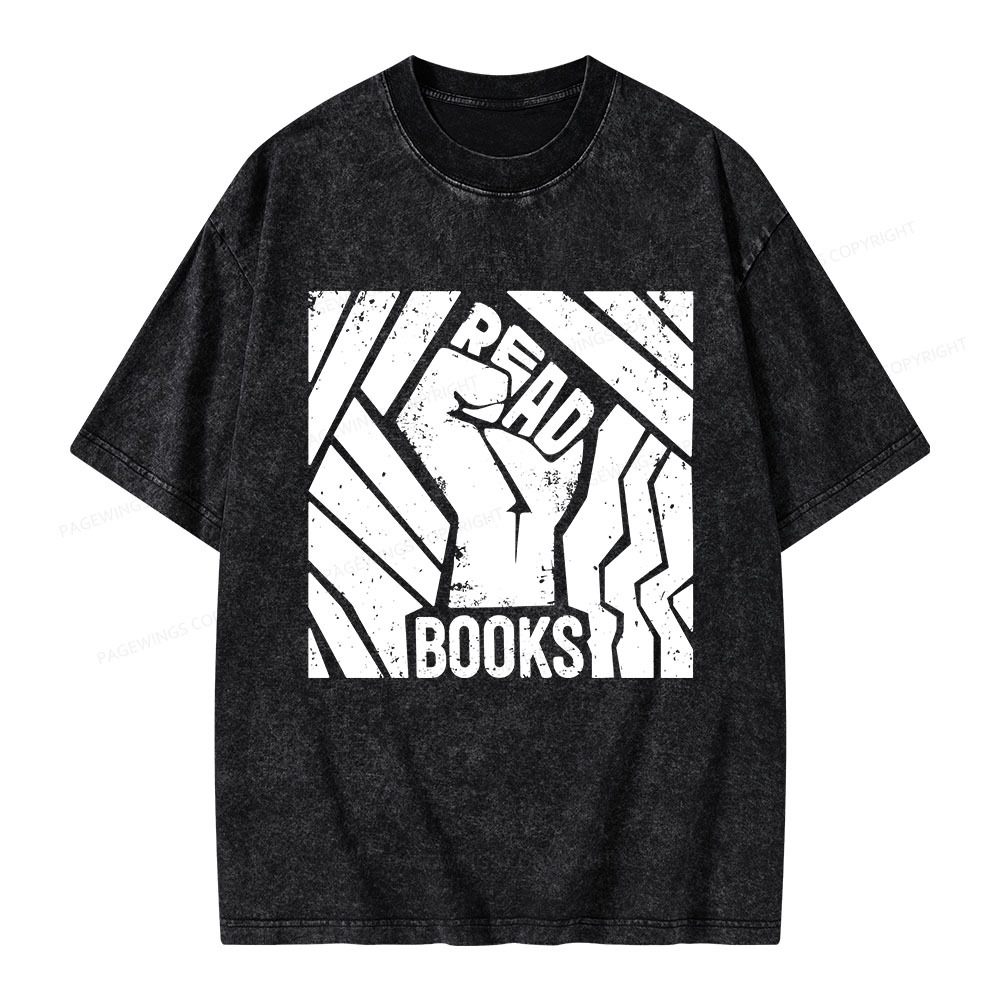 Pagewings Read Books Unisex Washed T-shirt