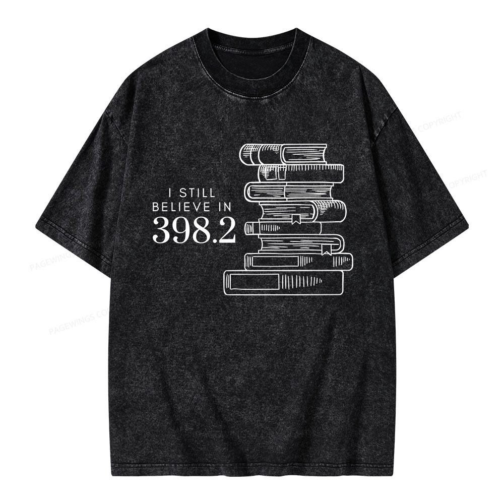 Pagewings I Still Believe In 398.2 Unisex Washed T-shirt