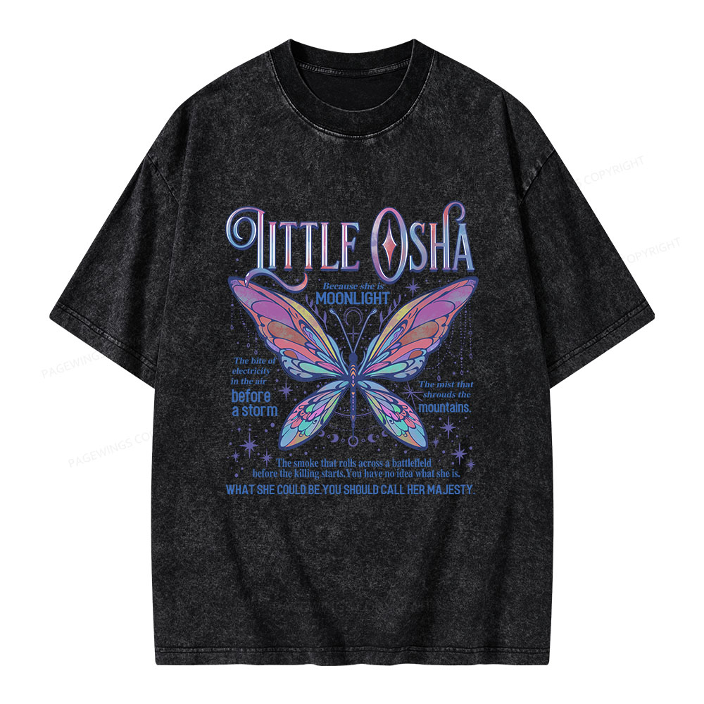 Pagewings Little Osha Butterfly Unisex Washed T-shirt