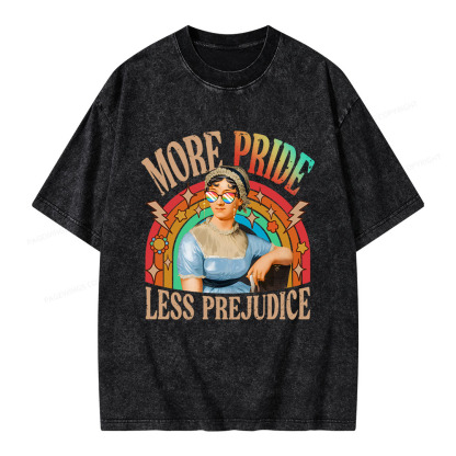 Pagewings More Pride Less Prejudice Unisex Washed T-shirt